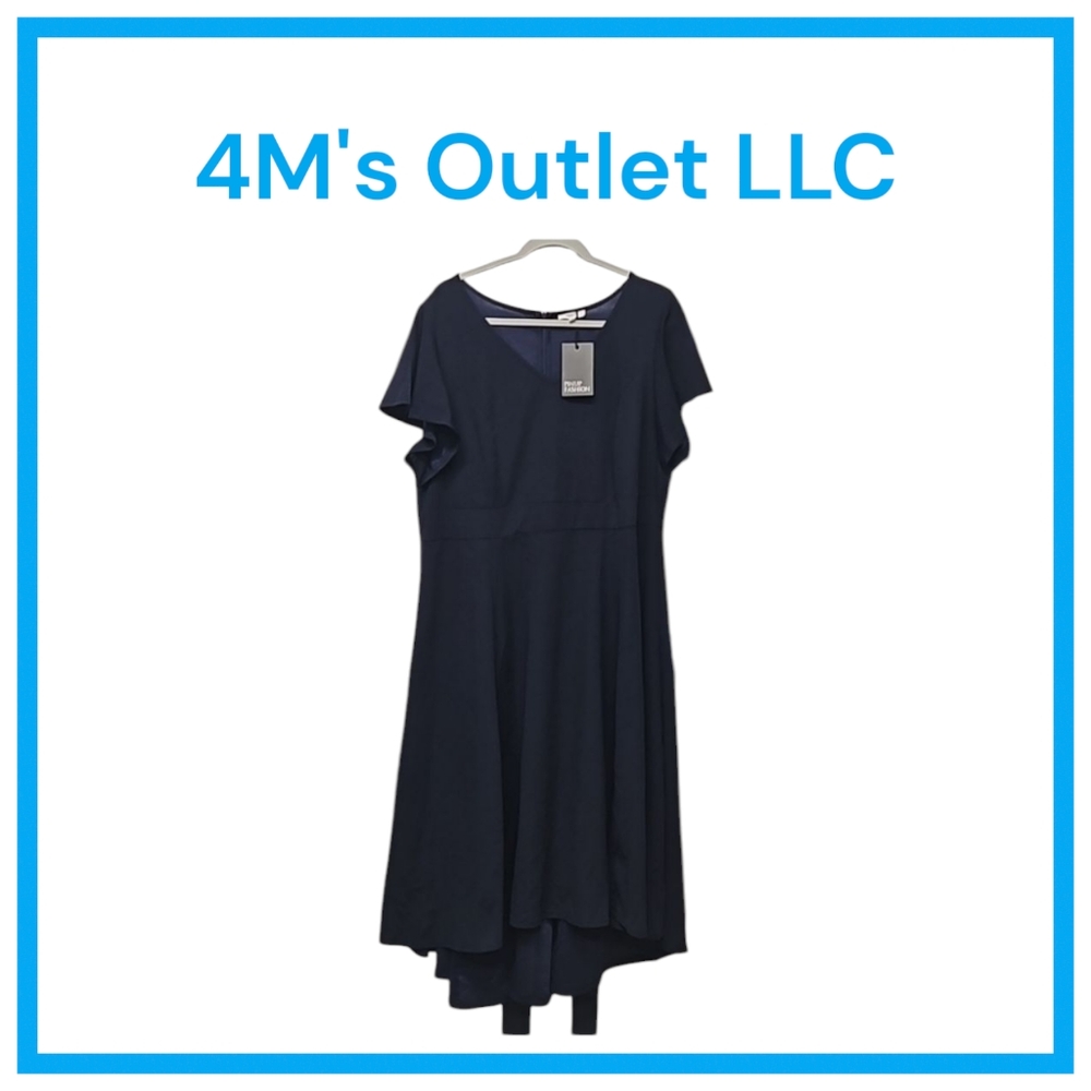 Women's Maxi Dress Wedding Flutter Sleeves Semi Formal Long Dress With Pockets